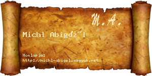 Michl Abigél névjegykártya